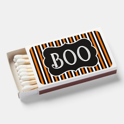 Orange & Black Halloween Carnaval Magic  Matchboxes