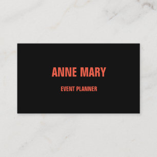 Orange Black Halloween Fall Rustic Elegant Trendy Business Card