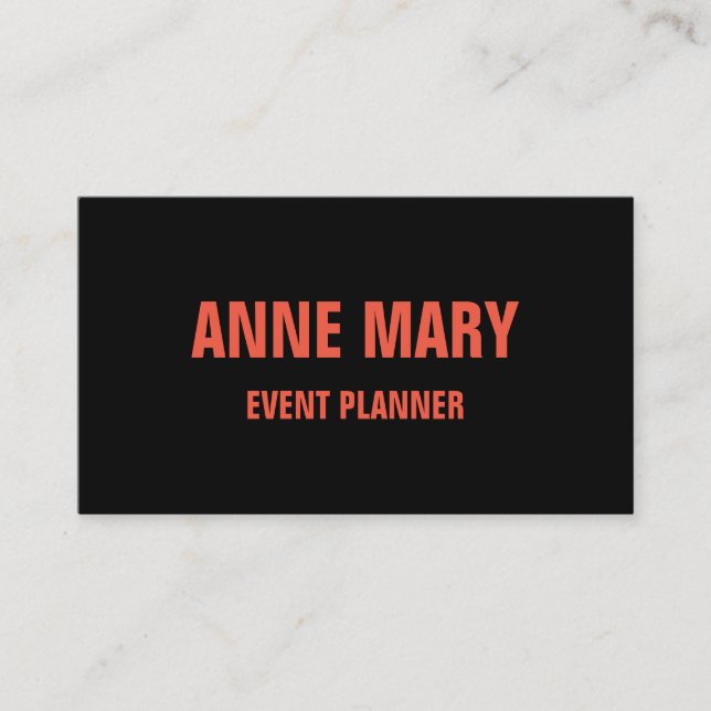 Orange Black Halloween Fall Rustic Professional Business Card (Front)