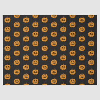 Orange Black Halloween Ghost and Jack o Lantern Tissue Paper