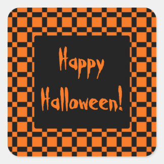 Orange & Black Halloween Sticker
