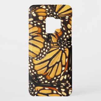 Orange Black Monarch Butterfly Galaxy S9 Case