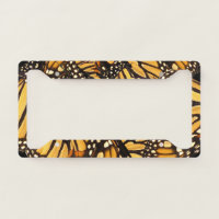 Orange Black Monarch Butterfly License Plate Frame