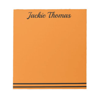 Orange & Black Notepad