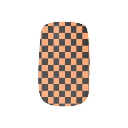OrangeBlack Pattern Minx Nail Art
