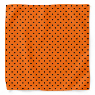 Orange/Black Polka Dots Bandana