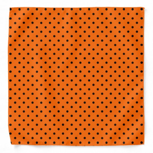 OrangeBlack Polka Dots Bandana