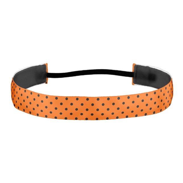 Orange/Black Polka Dots Headband (Front)