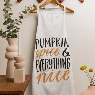 Orange & Black Pumpkin Spice Thanksgiving Quote Apron