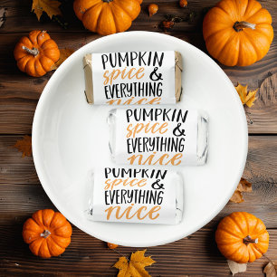 Orange & Black Pumpkin Spice Thanksgiving Quote Hershey's Miniatures