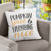 Orange & Black Pumpkin Spice Thanksgiving Quote