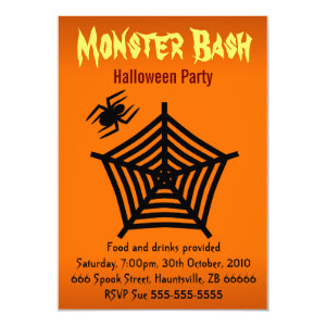 Orange Black Spider Web Halloween Party 5