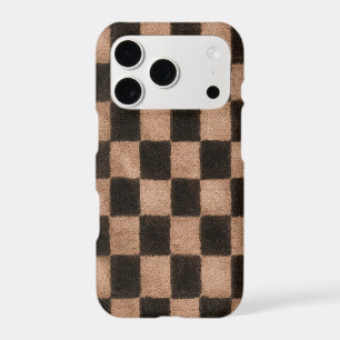 Orange Black Squares iPhone 17 Pro Case