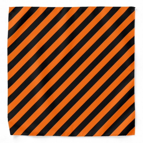 OrangeBlack Stripes Bandana