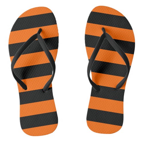 OrangeBlack Stripes Flip Flops