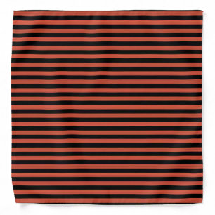 Orange Black Stripes Seamless Pattern Bandana