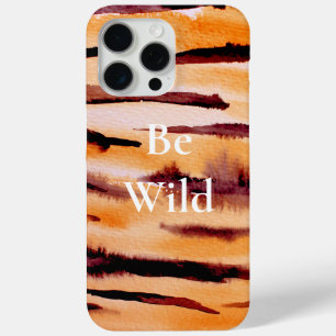 Orange Black Tiger Animal Print iPhone 15 Pro Max Case