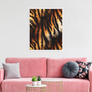 Orange Black Tiger Stripes Animal Print