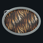 Orange Black Tiger Stripes Animal Print Belt Buckle<br><div class="desc">Orange Black Tiger Stripes</div>