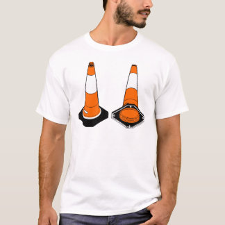 orange black Traffic cones safety pylons T-Shirt