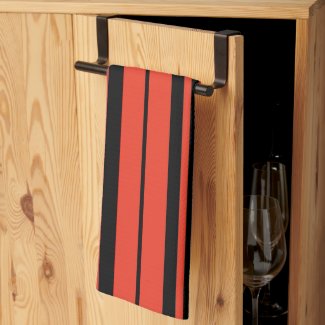 Orange Black Vertical Stripes Pattern
