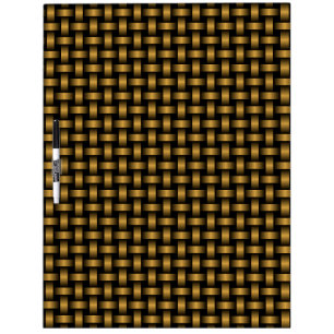 Orange Black Weave Pattern Dry Erase Board