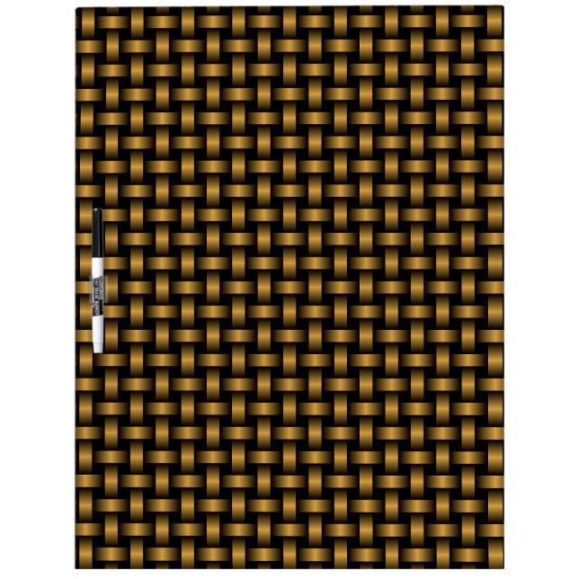 Orange Black Weave Pattern Dry Erase Board (Front)