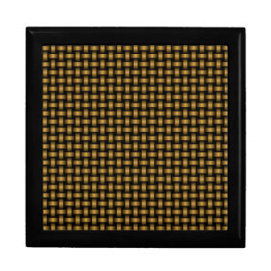 Orange Black Weave Pattern Gift Box