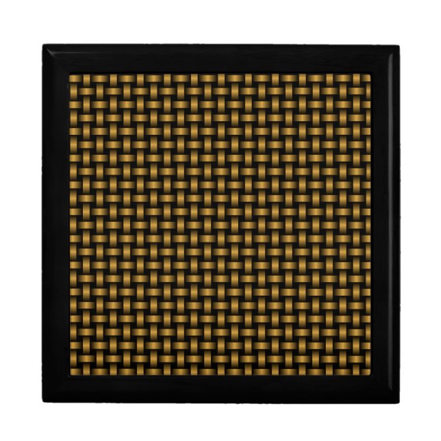 Orange Black Weave Pattern Gift Box (Front)