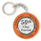 Orange, Black, White 50th Class Reunion Favors
