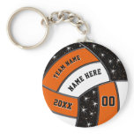 Orange, Black, White Cheap Volleyball Gift Ideas Keychain Orange, Black, White Cheap Volleyball Gift Ideas Keychain