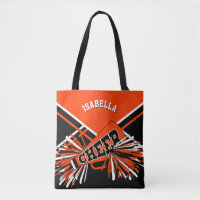 Orange, Black & White Cheerleader Design