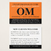 Orange, Black, White for Massage and Esthetics (Front & Back)