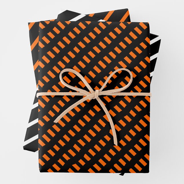 Orange, Black & White Wrapping Paper Sheets (Creator Uploaded)