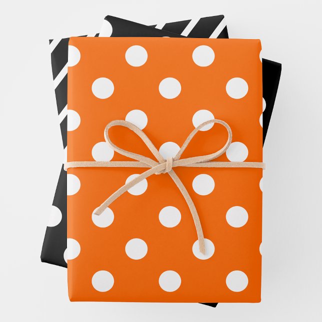 Orange, Black & White Wrapping Paper Sheets (Creator Uploaded)