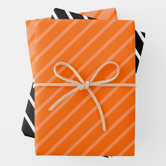 Orange, Black & White Wrapping Paper Sheets (Creator Uploaded)