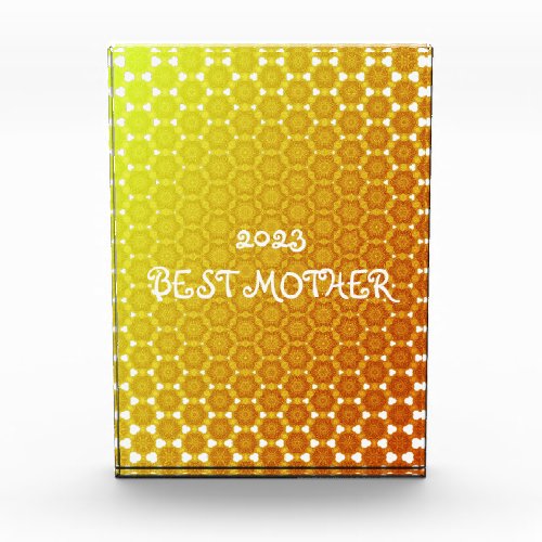 Orange bliss abstract generative honeycomb morph y acrylic award