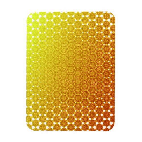 Orange bliss abstract generative honeycomb morph y magnet