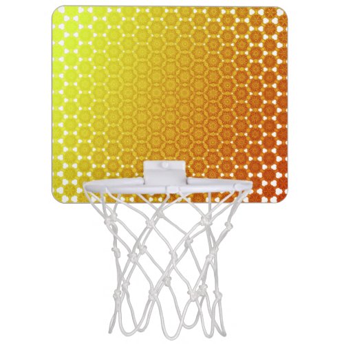 Orange bliss abstract generative honeycomb morph y mini basketball hoop