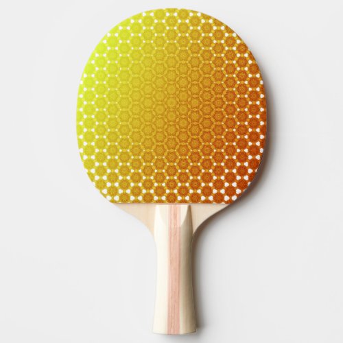 Orange bliss abstract generative honeycomb morph y ping pong paddle