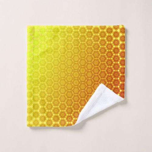 Orange bliss abstract generative honeycomb morph y wash cloth