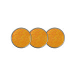 [ Thumbnail: Orange Blob Or Splotch Pattern Golf Ball Marker ]