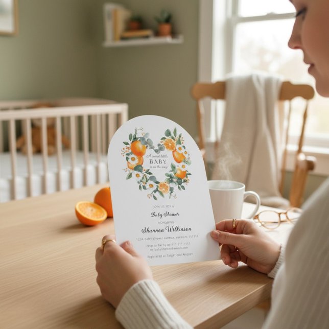 Orange Blossom Baby Shower Arch Invitation (Creator Uploaded)