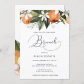 Orange Blossom Baby Shower Brunch Invitation (Front/Back)