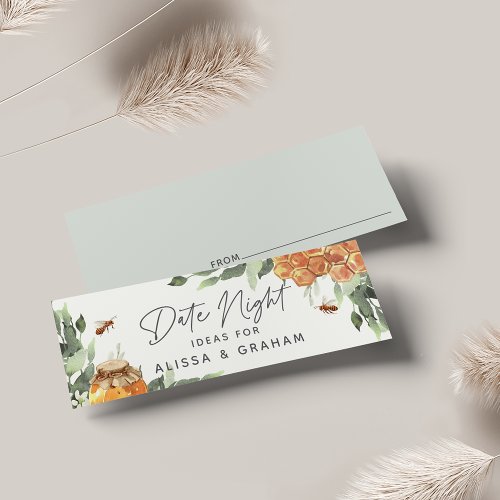 Orange Blossom Bee Bridal Shower Date Night Card