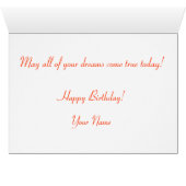 Orange Blossom Birthday Card (Inside Horizontal (Bottom))