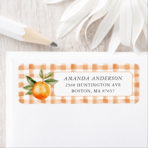 Orange Blossom Bliss Baby Shower Address Label