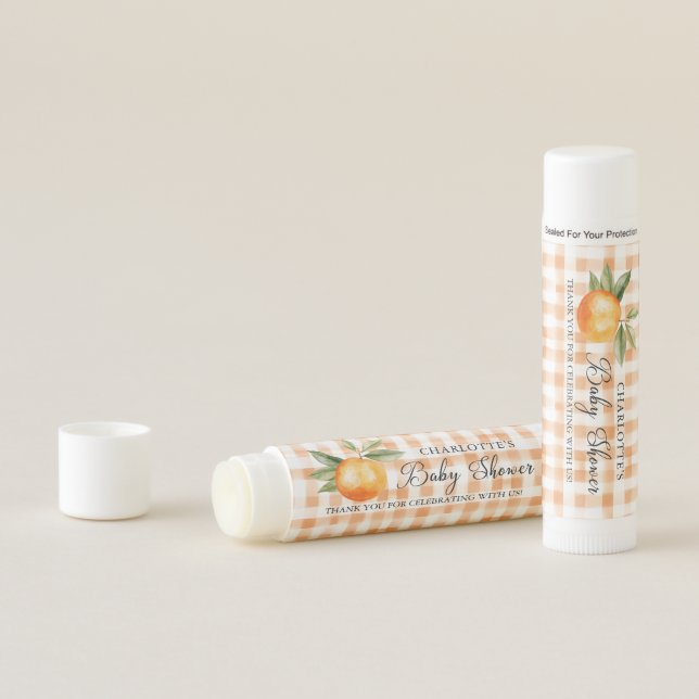 Orange Blossom Bliss Baby Shower Favor Lip Balm (In Situ)