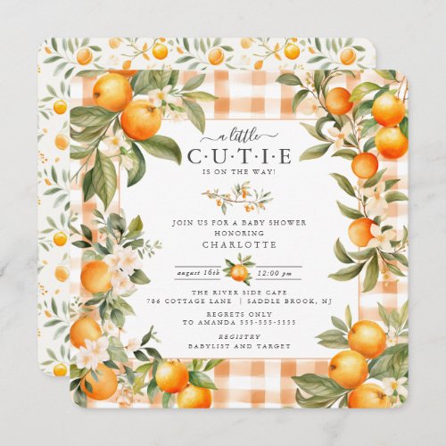 Orange Blossom Bliss Baby Shower Invitation