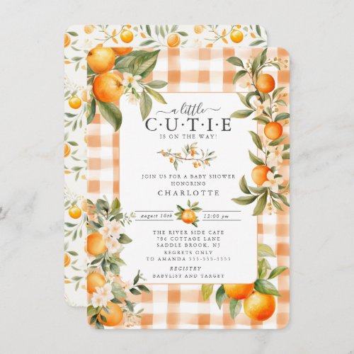 Orange Blossom Bliss Baby Shower Invitation